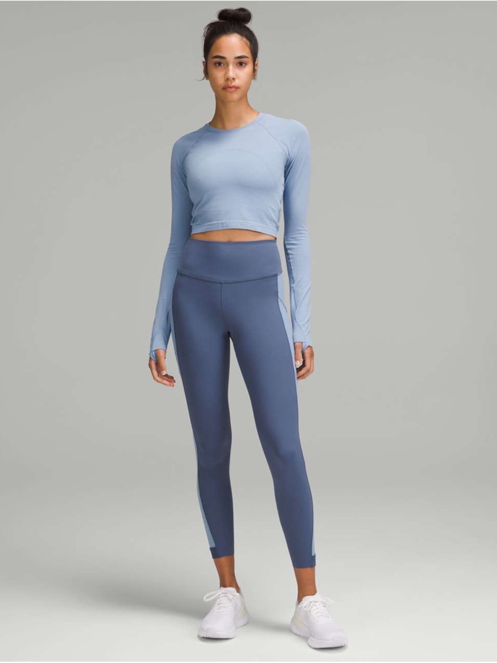 Lululemon Fast and Free High-Rise Tight 25" 3 Pocket Glow Shade / Blue Willow 10